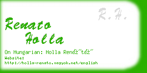 renato holla business card